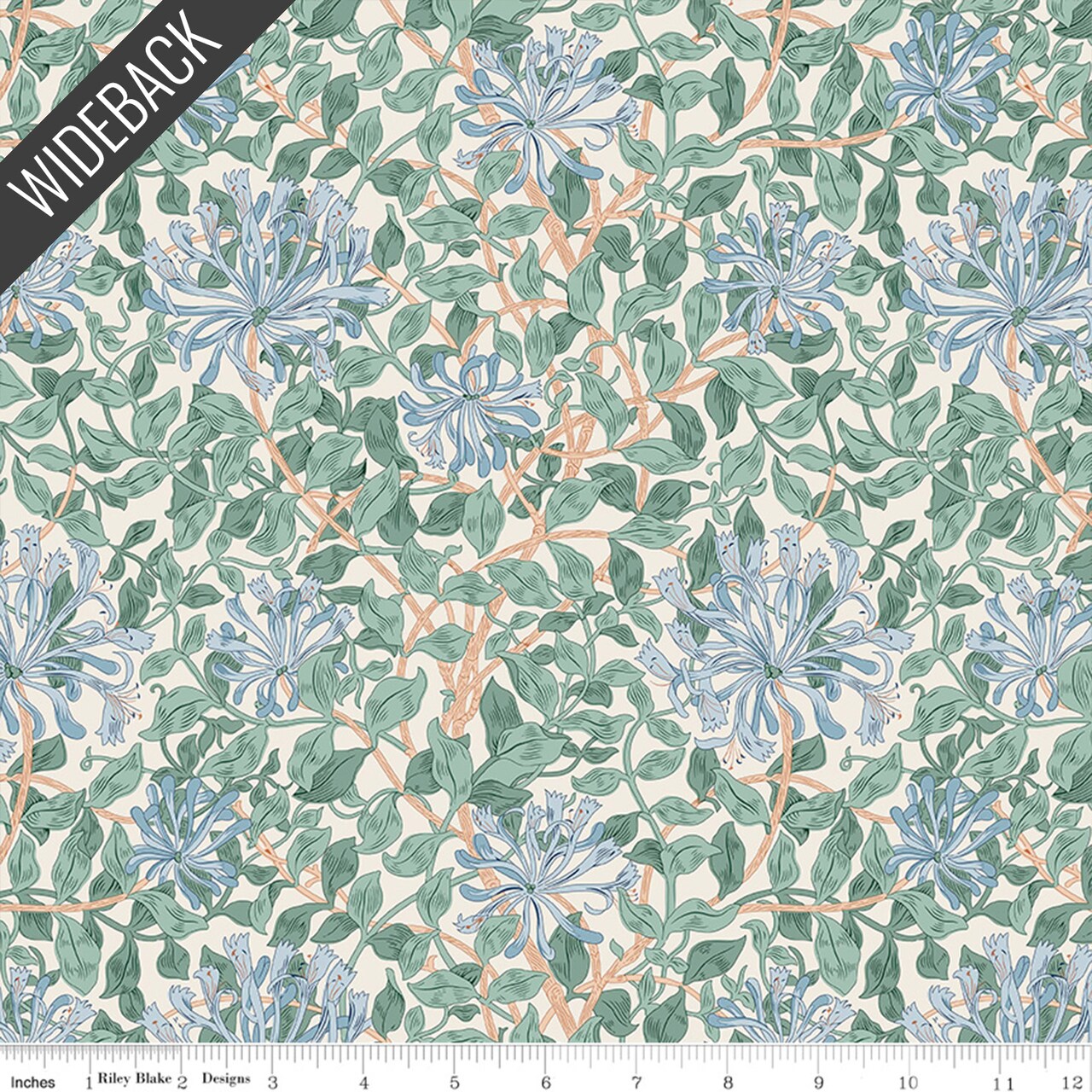 Trailing Honeysuckle Wideback (108 Inch) in B (0166w7418b) | Craft Garden | Liberty Fabrics | Riley Blake